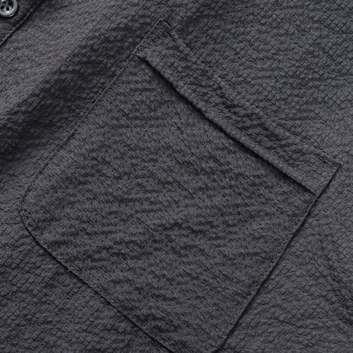 Polo à carreaux et demi-boutons pour homme, couleur unie, motif Buddha Stones, manches courtes - image 14