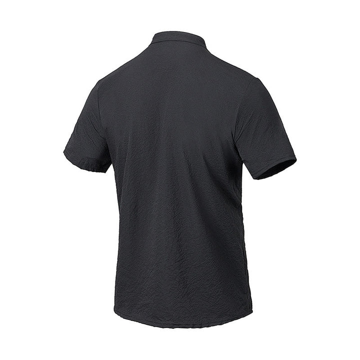 Polo à carreaux et demi-boutons pour homme, couleur unie, motif Buddha Stones, manches courtes - image 10