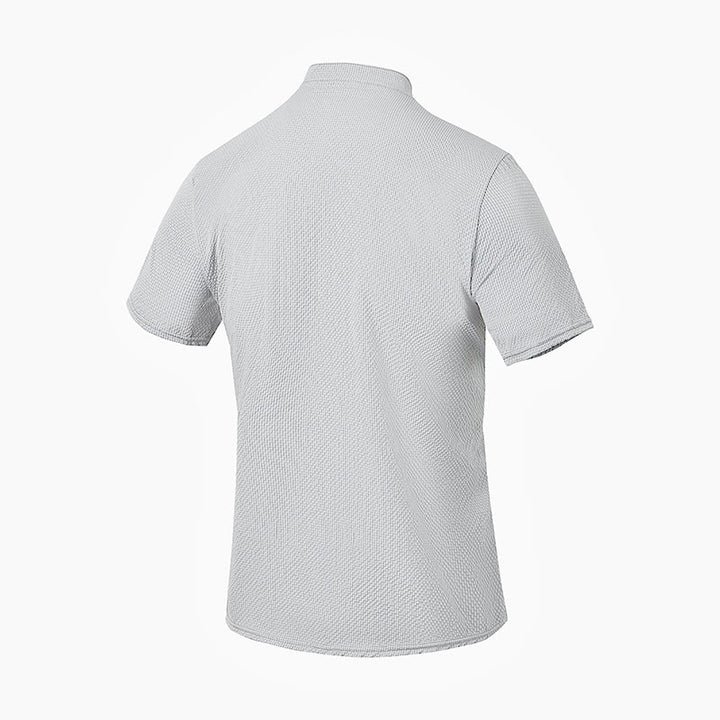 Polo à carreaux et demi-boutons pour homme, couleur unie, motif Buddha Stones, manches courtes - image 22