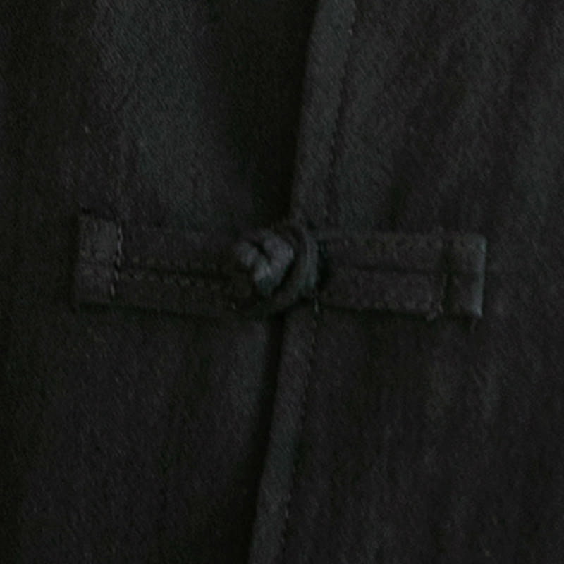 Chemise homme en coton à manches longues avec broderie de grue et boutons de Buddha Stones - image 25