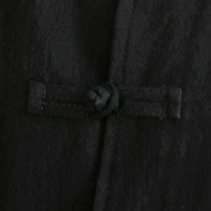 Chemise homme en coton à manches longues avec broderie de grue et boutons de Buddha Stones - image 25