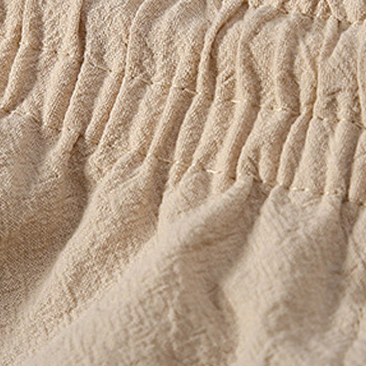 Ensemble 2 pièces pour homme, couleur unie, motif Buddha Stones, boutons grenouille, pantalon à manches courtes, en coton et lin - image 11