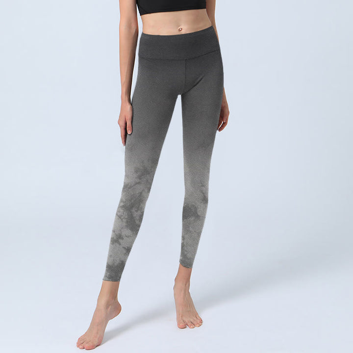 Leggings de yoga pour femme à imprimé floral dégradé Buddha Stones - image 6