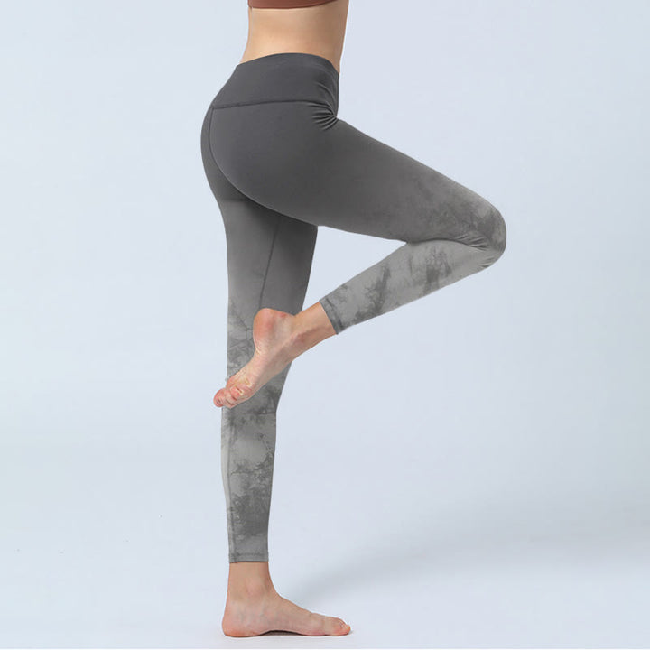 Leggings de yoga pour femme à imprimé floral dégradé Buddha Stones - image 4