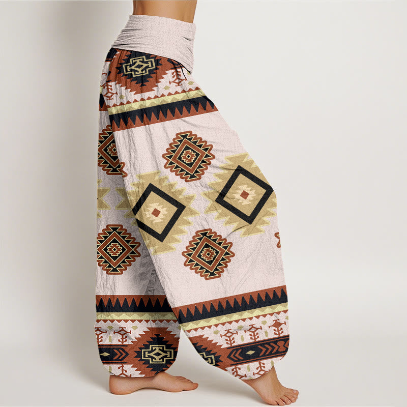 Pantalon sarouel décontracté symétrique style Navajo pour femme, taille élastique, motif Buddha Stones - image 6