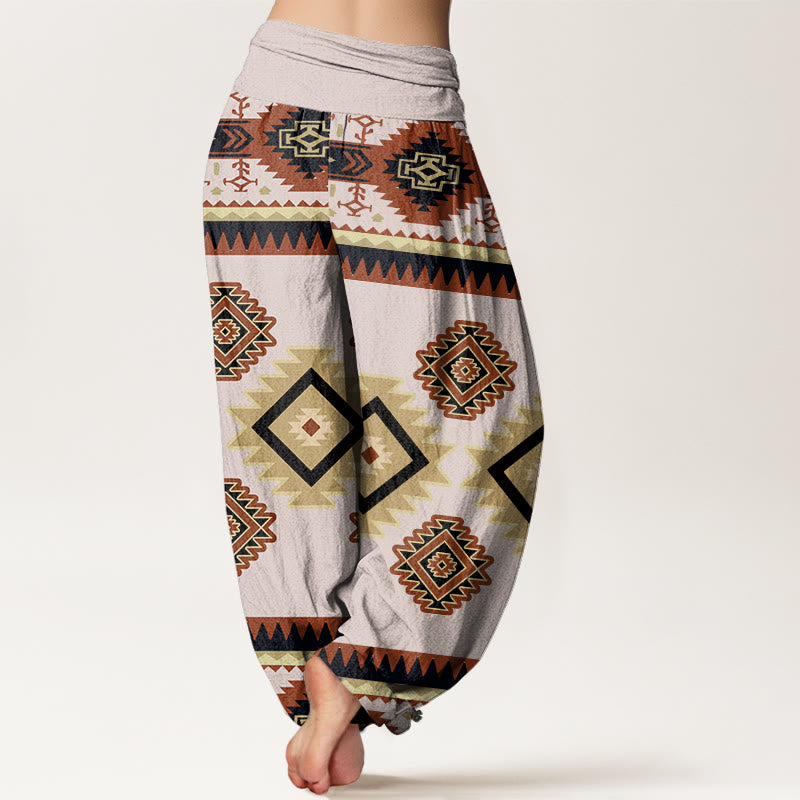Pantalon sarouel décontracté symétrique style Navajo pour femme, taille élastique, motif Buddha Stones - image 7