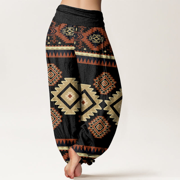 Pantalon sarouel décontracté symétrique style Navajo pour femme, taille élastique, motif Buddha Stones - image 10