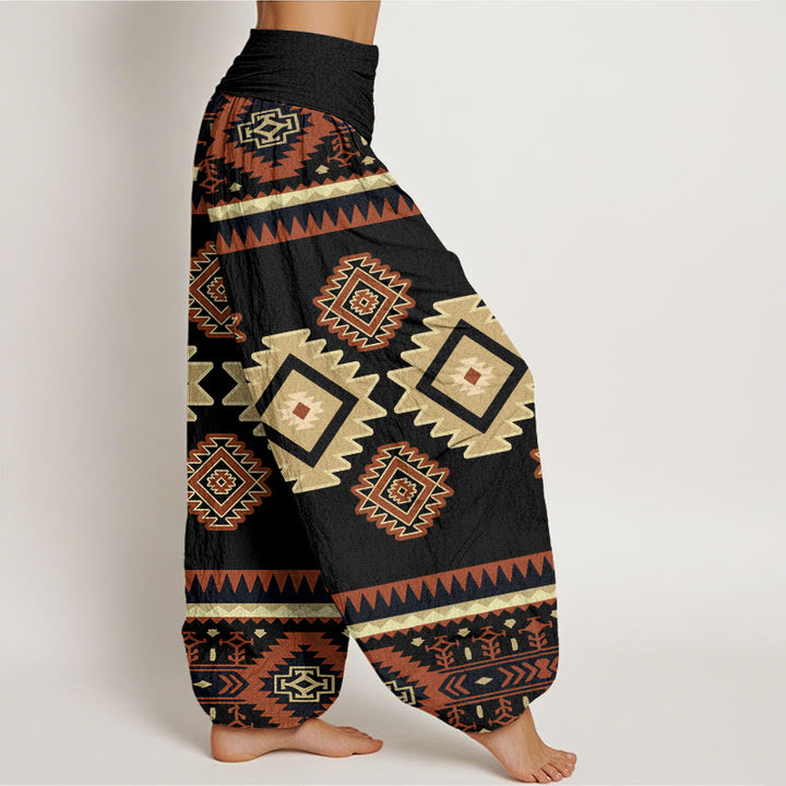 Pantalon sarouel décontracté symétrique style Navajo pour femme, taille élastique, motif Buddha Stones - image 8