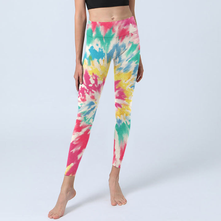 Leggings de yoga pour femme avec imprimé spirales et Buddha Stones - image 6