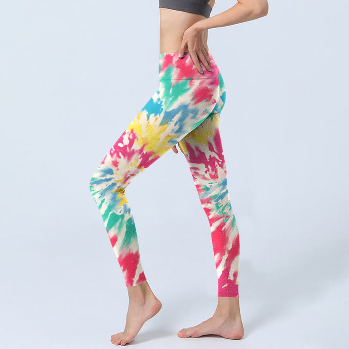 Leggings de yoga pour femme avec imprimé spirales et Buddha Stones - image 2