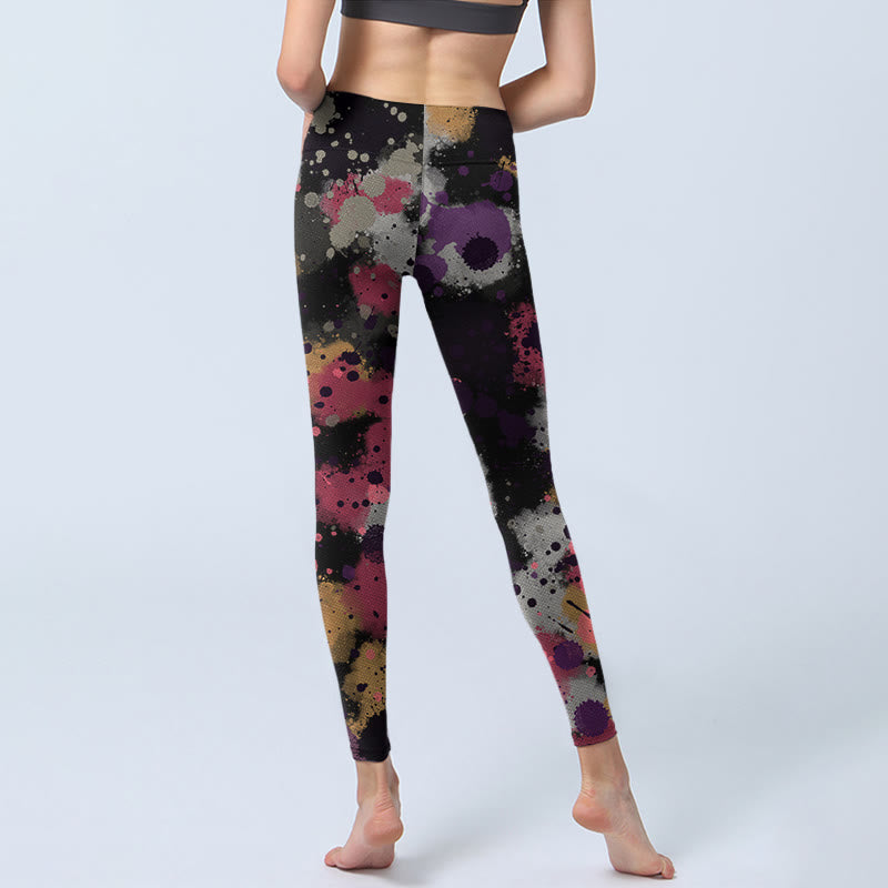 Leggings de yoga pour femme avec imprimé éclaboussures de Buddha Stones - image 7