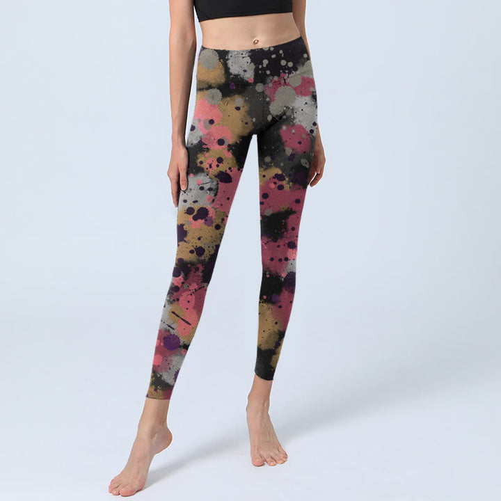 Leggings de yoga pour femme avec imprimé éclaboussures de Buddha Stones - image 5