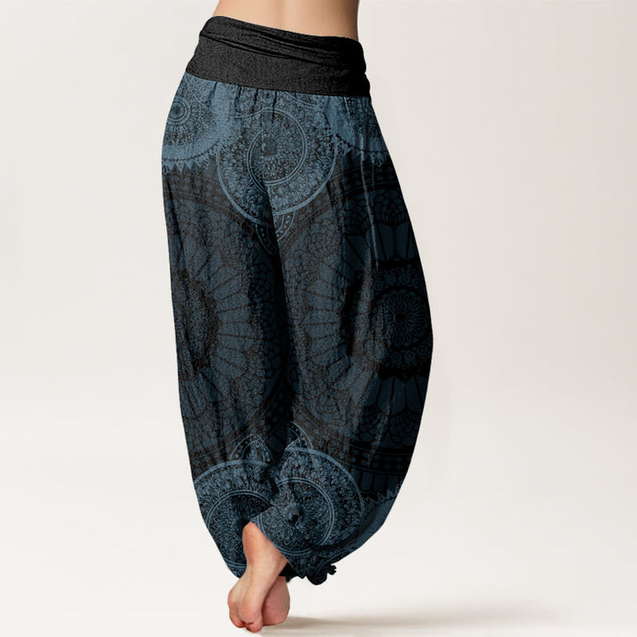 Pantalon sarouel à taille élastique pour femme, motif mandala circulaire, Buddha Stones - image 5