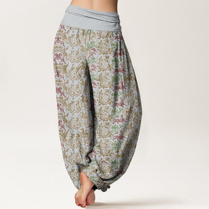 Pantalon sarouel à taille élastique pour femme, motif animal et rayures, motif Buddha Stones - image 6