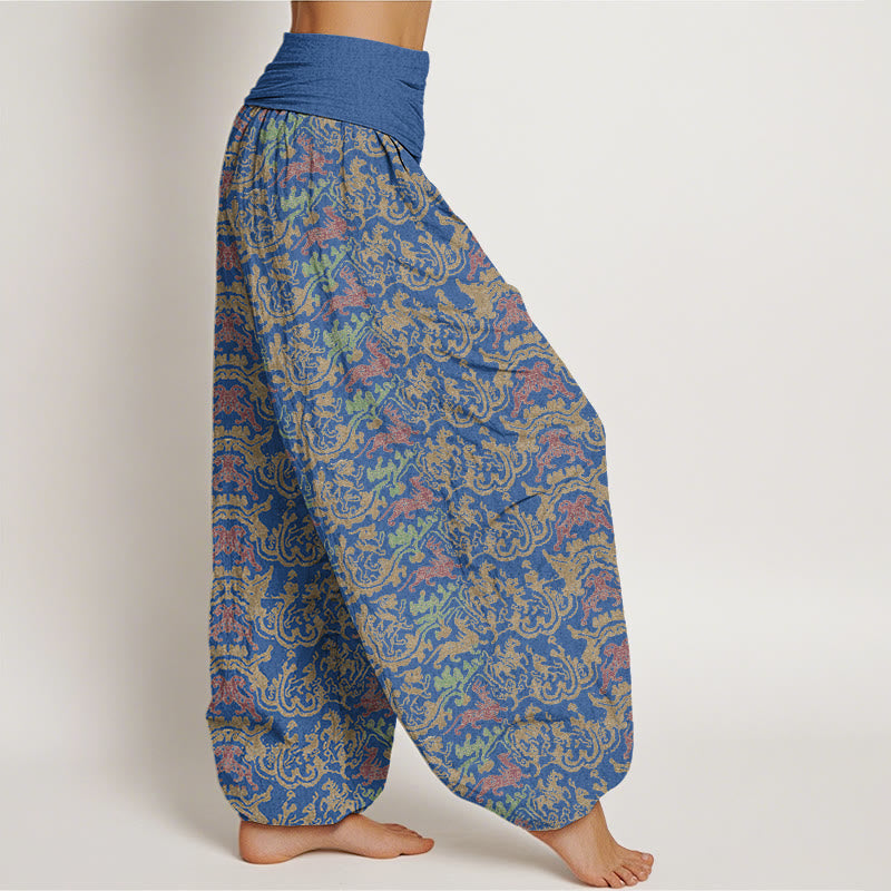 Pantalon sarouel à taille élastique pour femme, motif animal et rayures, motif Buddha Stones - image 10