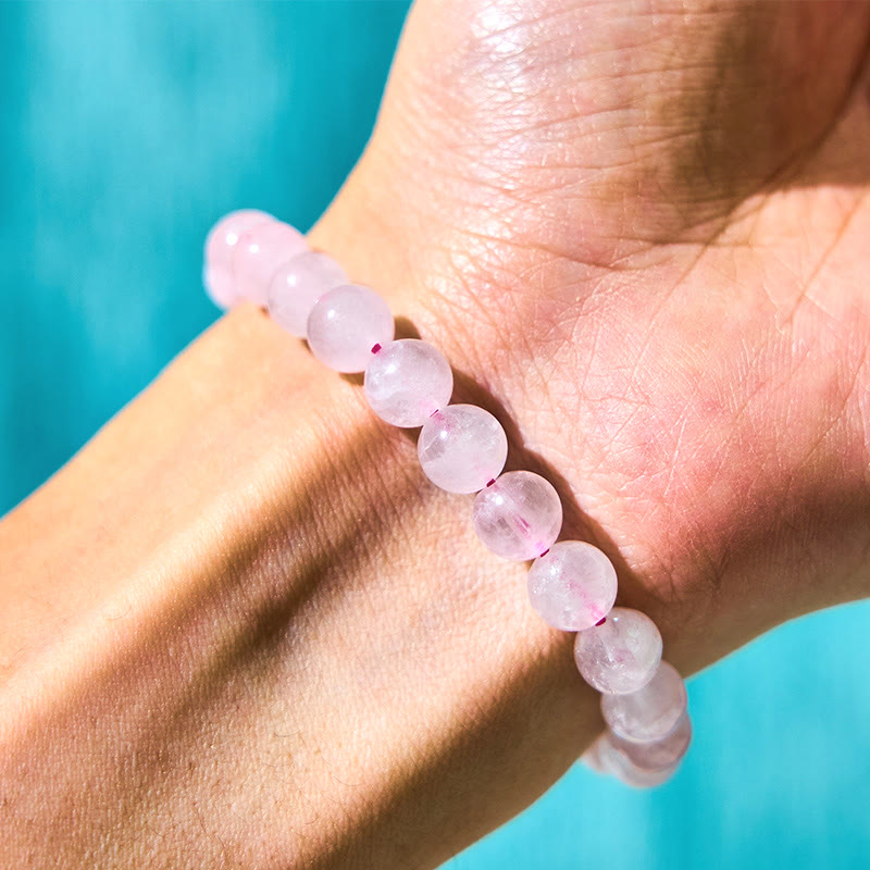 Bracelet de charme double PiXiu Cyclone en cristal rose changeant de couleur Buddha Stones