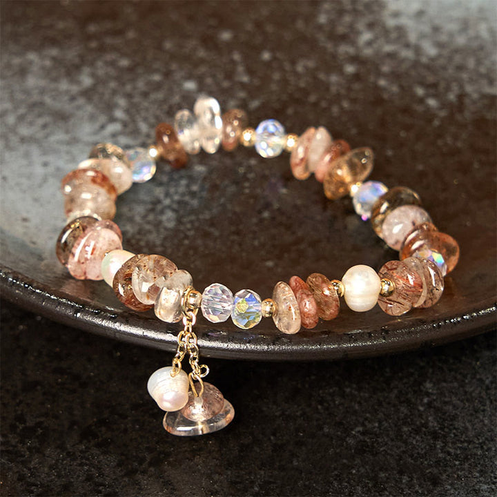 Bracelet positif en petites pièces irrégulières en cristal naturel Super Seven de Buddha Stones