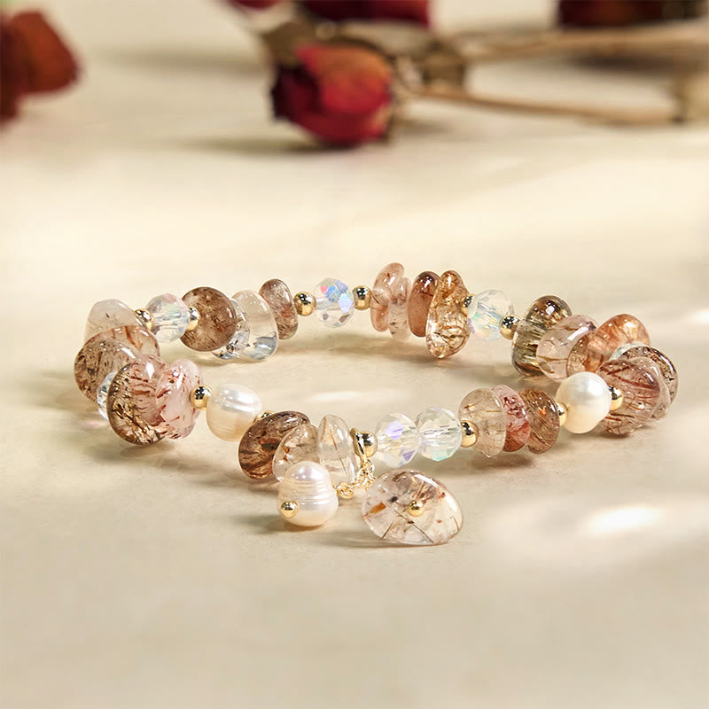 Bracelet positif en petites pièces irrégulières en cristal naturel Super Seven de Buddha Stones