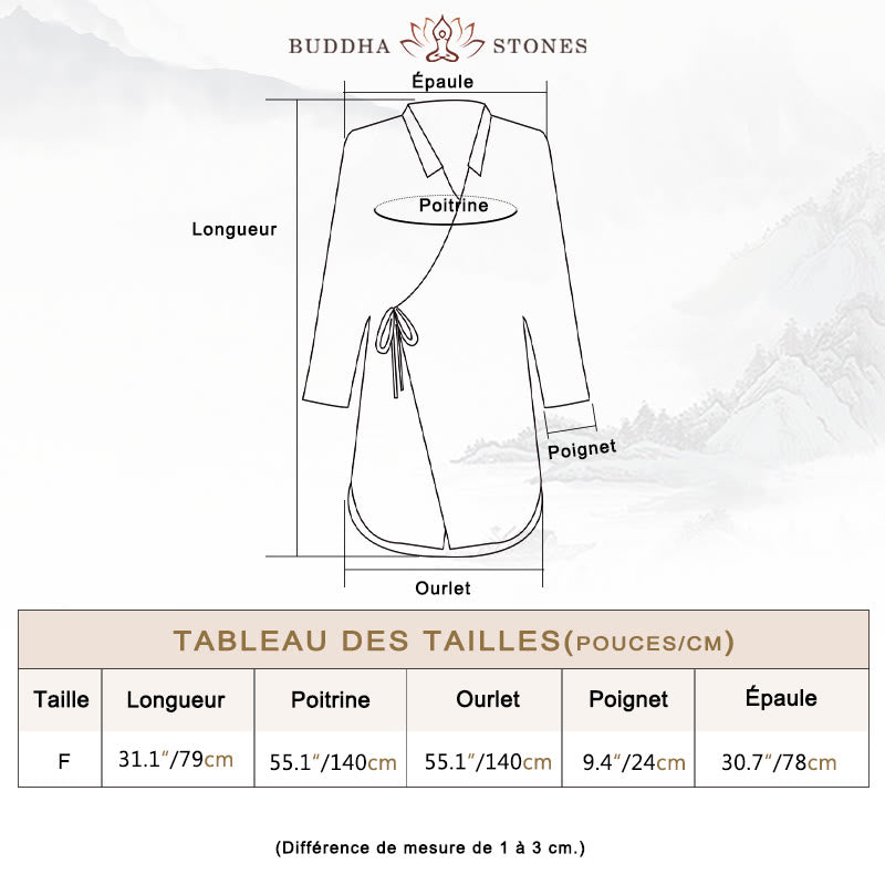 Vêtements en coton ramie pour la méditation Buddha Stones