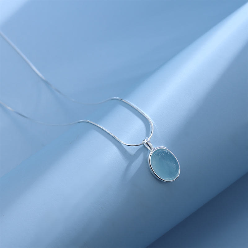 Collier avec pendentif en argent sterling 925 et aigue-marine de guérison, Buddha Stones - image 10