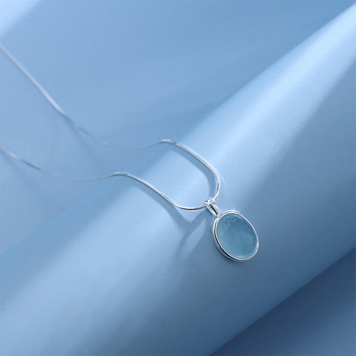 Collier avec pendentif en argent sterling 925 et aigue-marine de guérison, Buddha Stones - image 10