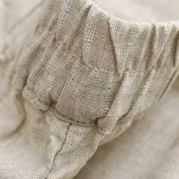 Short d'été décontracté en fibre acrylique avec fermeture éclair et boutons grenouille pour femme, couleur Buddha Stones , avec poches - image 15