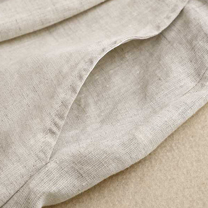 Short d'été décontracté en fibre acrylique avec fermeture éclair et boutons grenouille pour femme, couleur Buddha Stones , avec poches - image 20