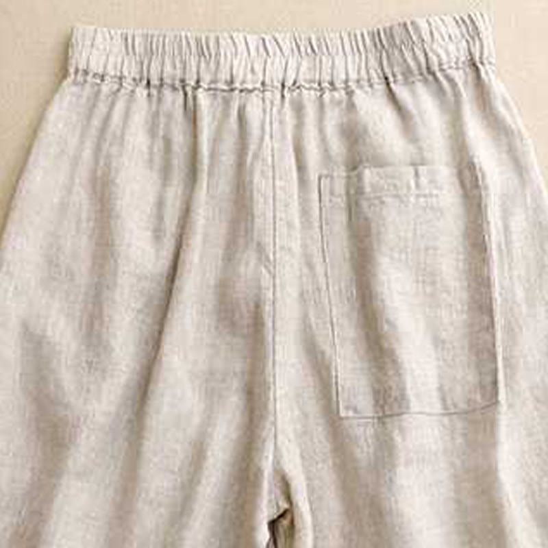 Short d'été décontracté en fibre acrylique avec fermeture éclair et boutons grenouille pour femme, couleur Buddha Stones , avec poches