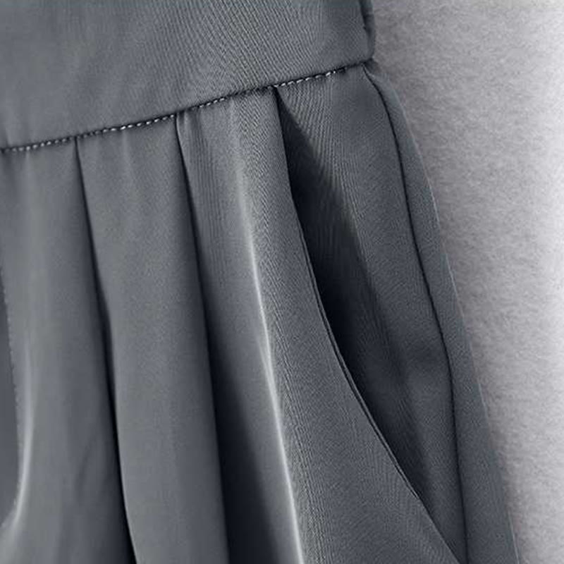 Short d'été décontracté en coton et lin avec poches pour femme, style Buddha Stones, avec fermeture éclair et boutons - image 4