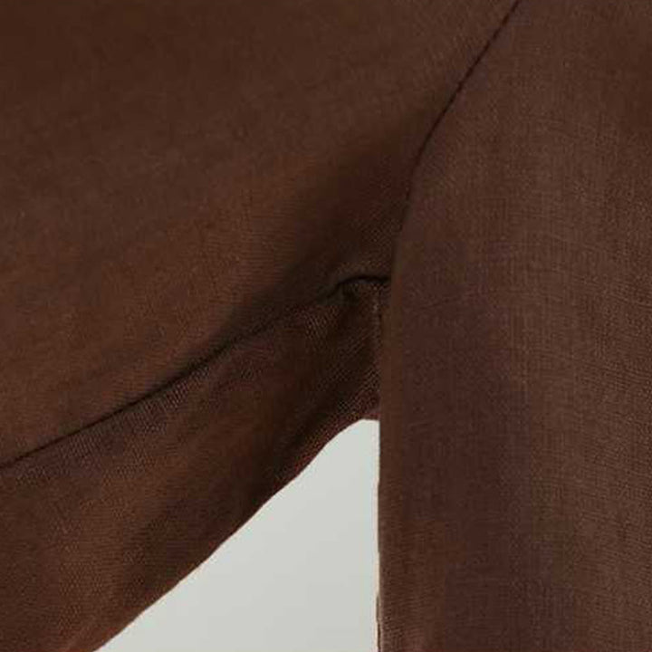 Short d'été décontracté en fibre acrylique avec poches et boutons en forme de grenouille, couleur unie, style décontracté, Buddha Stones - image 14