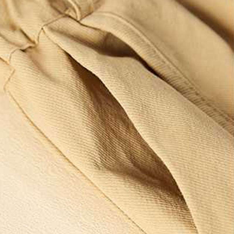Short d'été décontracté en coton uni avec poches pour femme Motif Buddha Stones