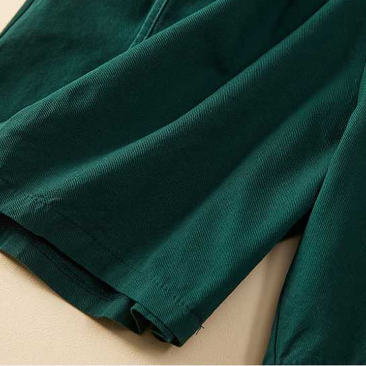 Short d'été décontracté en coton uni avec poches pour femme Motif Buddha Stones - image 12