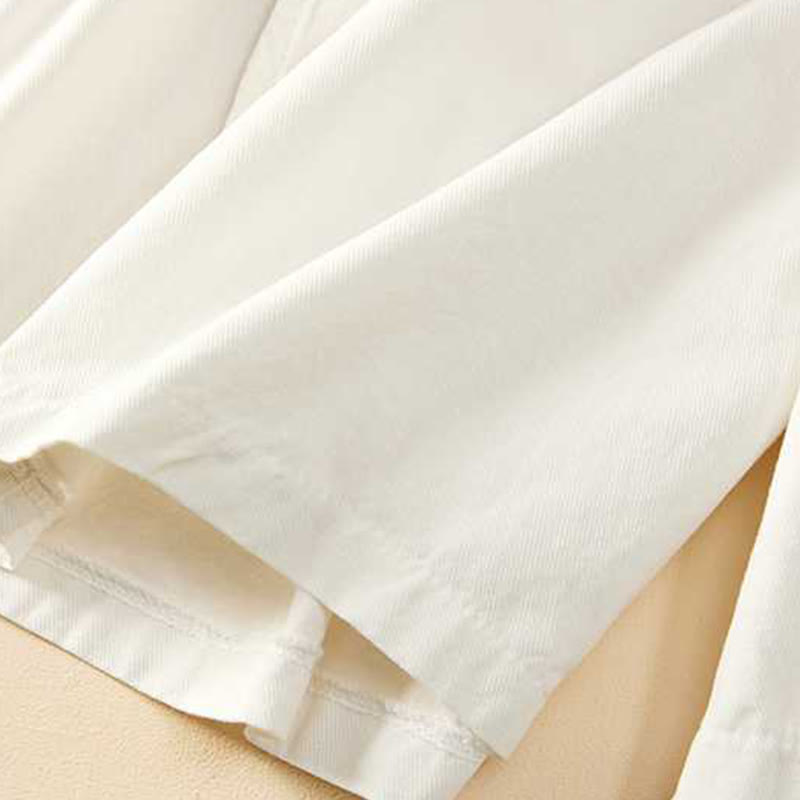 Short d'été décontracté en coton uni avec poches pour femme Motif Buddha Stones