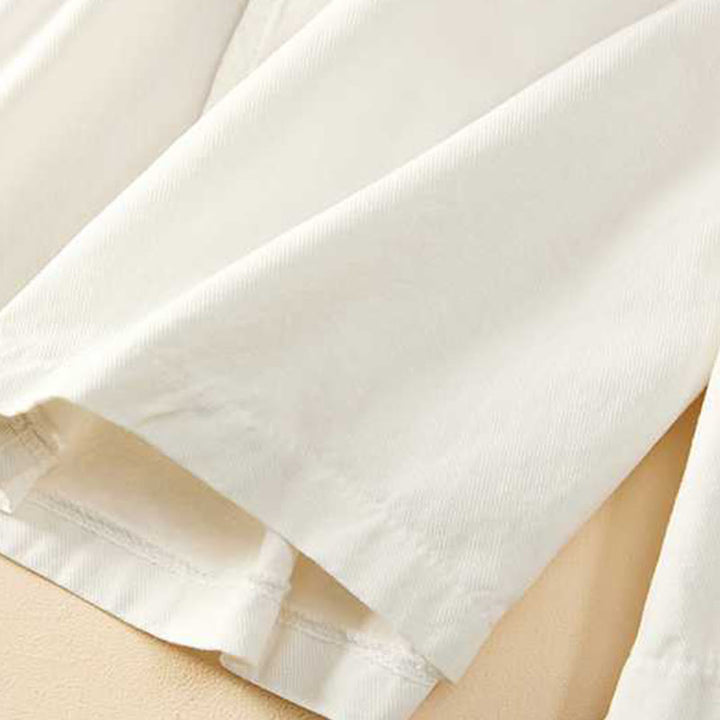 Short d'été décontracté en coton uni avec poches pour femme Motif Buddha Stones
