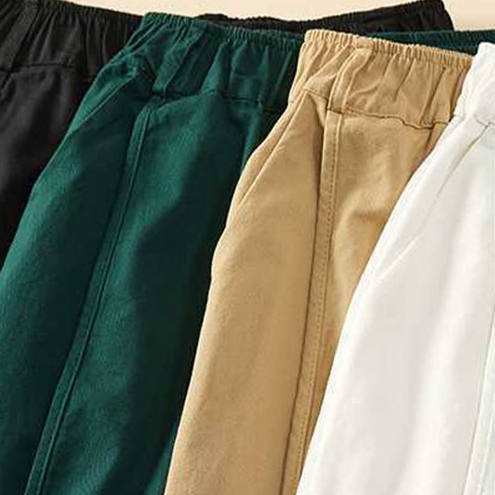 Short d'été décontracté en coton uni avec poches pour femme Motif Buddha Stones