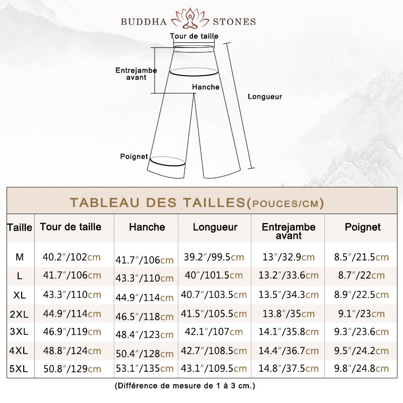 Ensemble 2 pièces de costume Tang traditionnel avec boutons de Buddha Stones et chemise à manches longues et pantalon pour homme - image 4