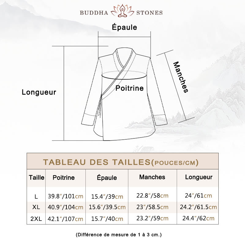 Chemise à lacets à manches longues pour femme Buddha Stones et couleur unie - image 3