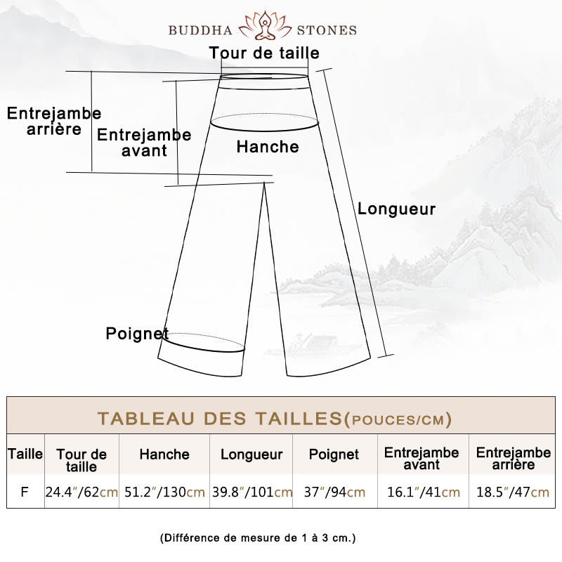 Robe midi sans manches à boutons-grenouillères Buddha Stones Pantalon large en lin ramie avec poches - image 38