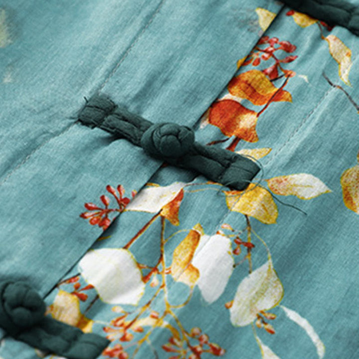 Chemise décontractée ample à manches longues en coton et lin pour femme, imprimé grenouille, motif Buddha Stones