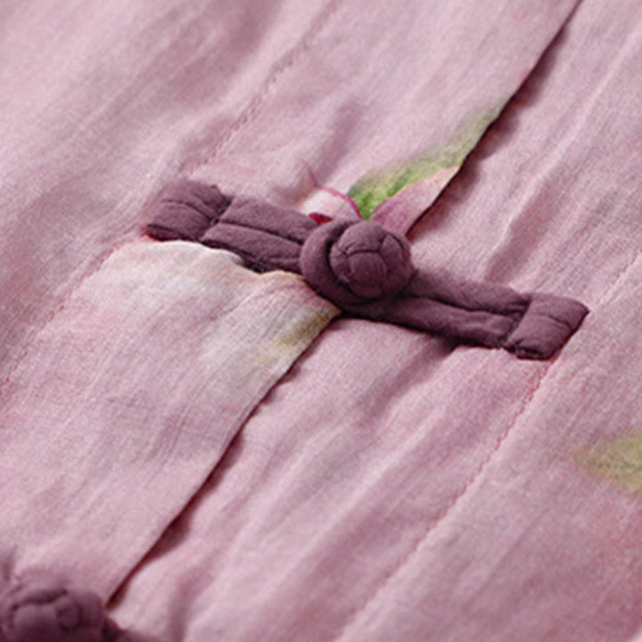 Chemise décontractée ample à manches longues en coton et lin pour femme, imprimé grenouille, motif Buddha Stones
