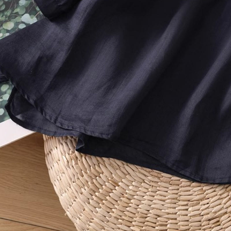 T-shirt décontracté à manches courtes et col ras du cou pour femme, broderie symétrique, motif Buddha Stones, en élasthanne - image 11