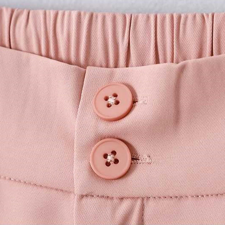 Short d'été décontracté en coton et lin avec poches pour femme, style Buddha Stones, avec fermeture éclair et boutons