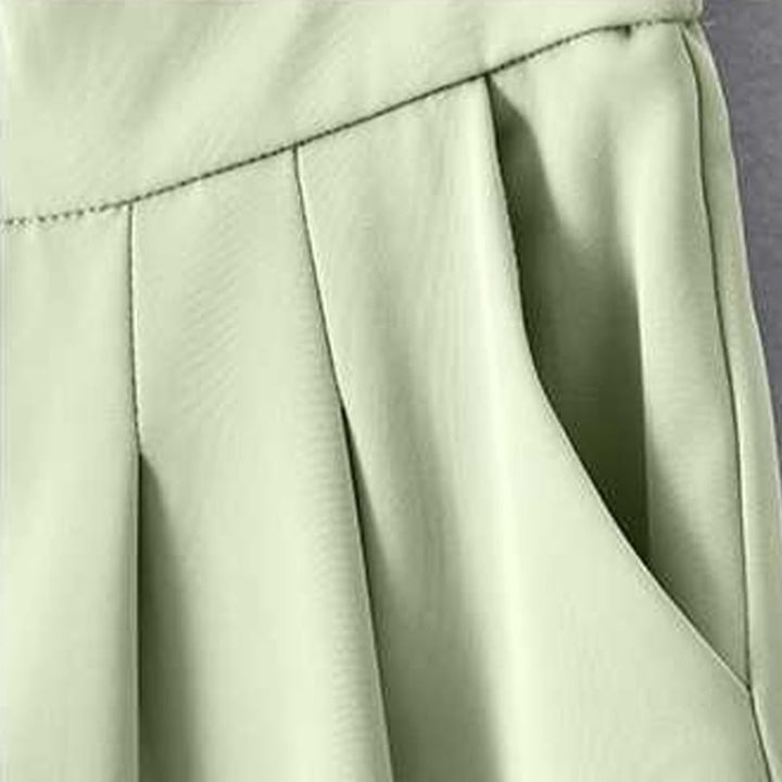 Short d'été décontracté en coton et lin avec poches pour femme, style Buddha Stones, avec fermeture éclair et boutons - image 7