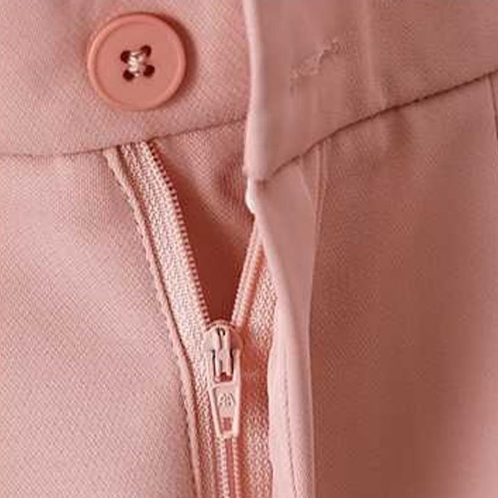 Short d'été décontracté en coton et lin avec poches pour femme, style Buddha Stones, avec fermeture éclair et boutons