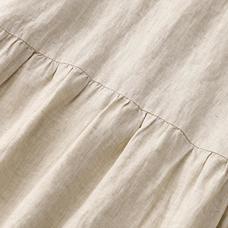 Robe mi - longue décontractée à manches courtes et bretelles à nœud papillon pour femme avec poches - image 17