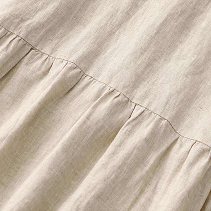 Robe mi - longue décontractée à manches courtes et bretelles à nœud papillon pour femme avec poches - image 17