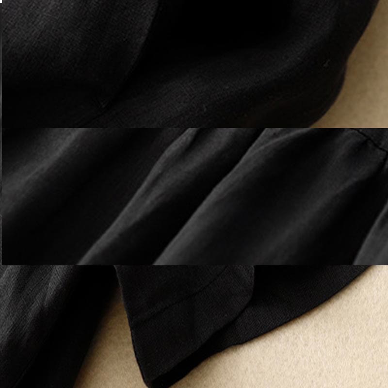 Robe mi - longue décontractée à manches courtes et bretelles à nœud papillon pour femme avec poches - image 10