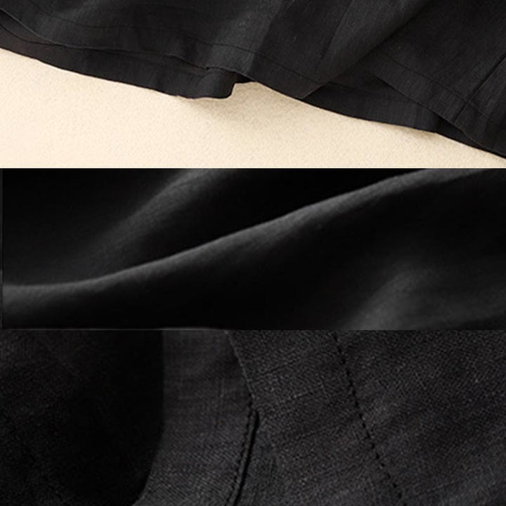 Robe mi - longue décontractée à manches courtes et bretelles à nœud papillon pour femme avec poches - image 12
