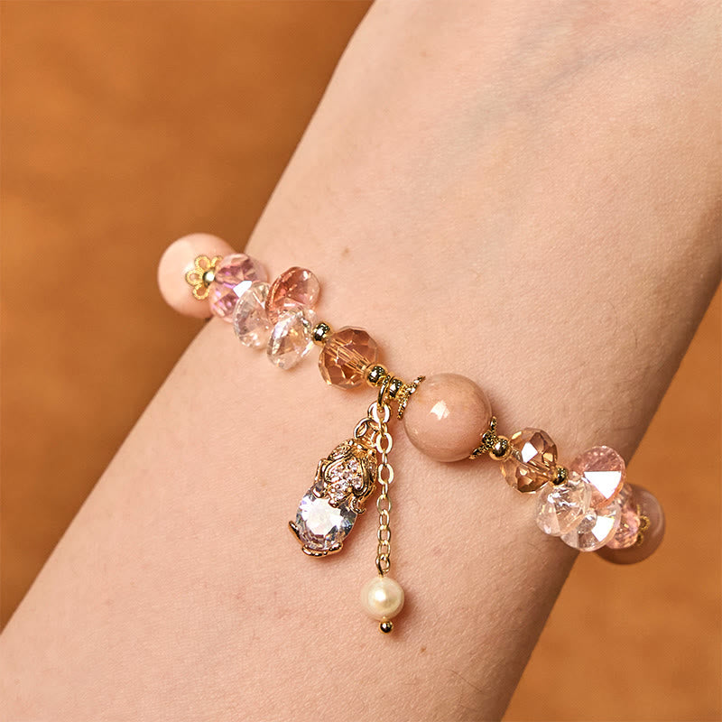 Bracelet de richesse PiXiu en pierre naturelle du soleil de Buddha Stones