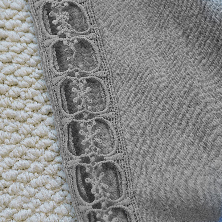 Pantalon d'été uni en coton et lin avec poches pour femme, motif Buddha Stones